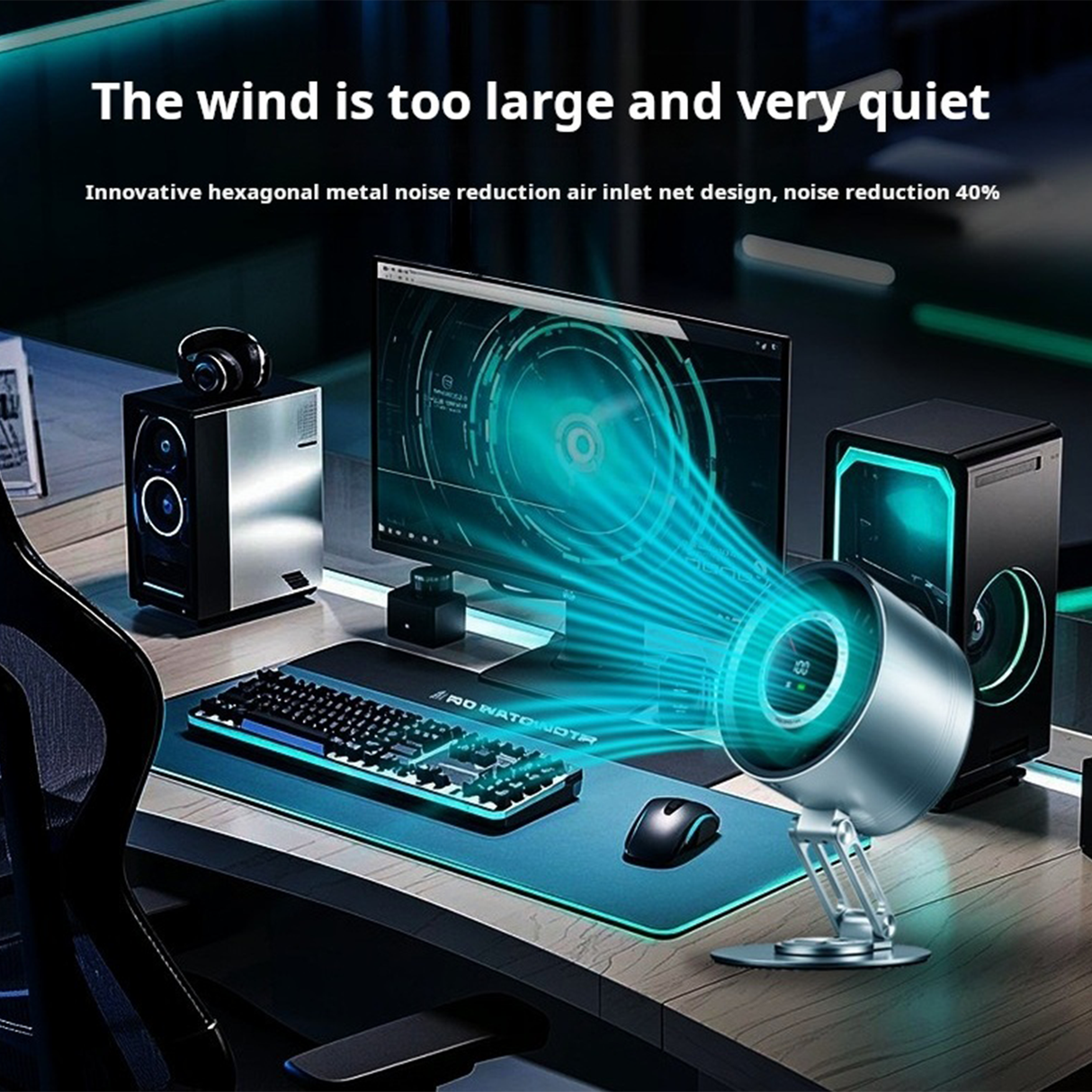Portable Desk Metal Fan H6-V8