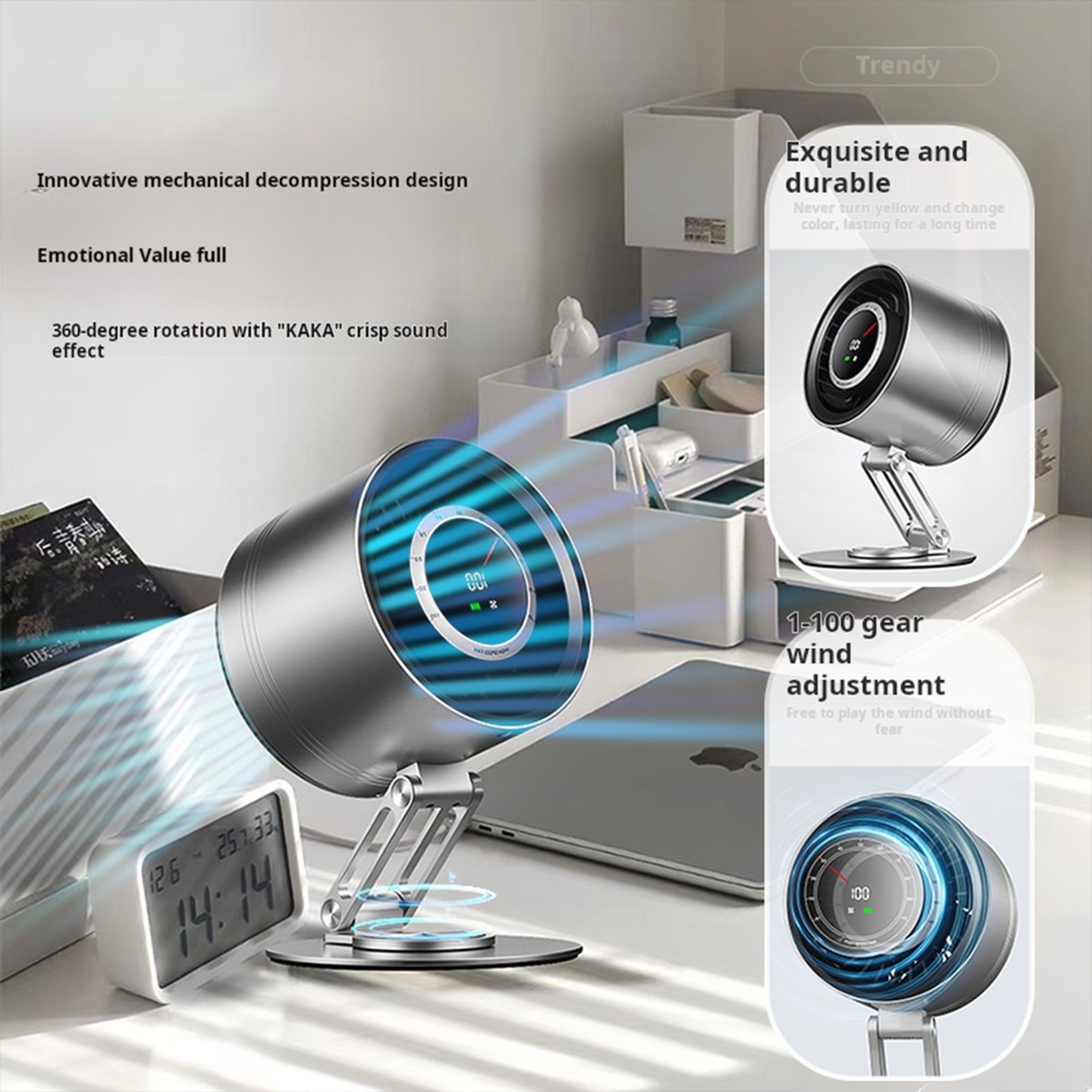 Portable Desk Metal Fan H6-V8