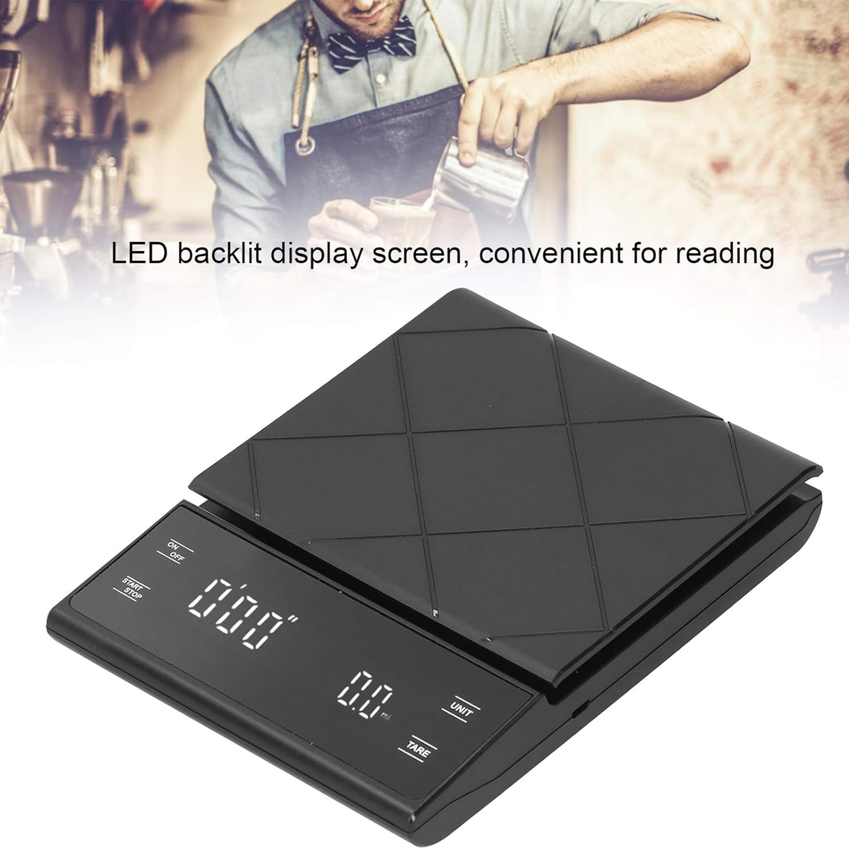 Portable Espresso Scale with Timer, Precision