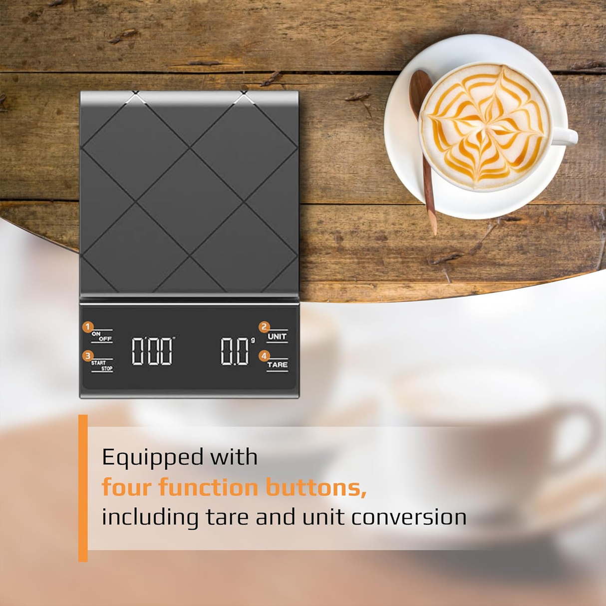 Portable Espresso Scale with Timer, Precision