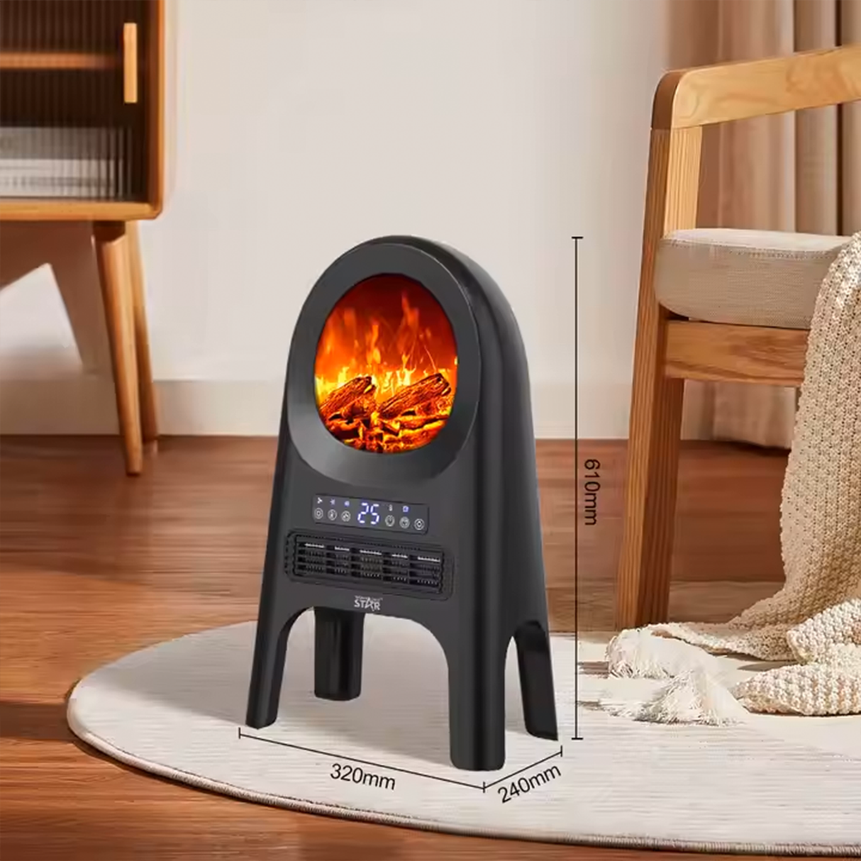 Electric Space Heater Fan 2000W ST-4091 by WINNING STAR