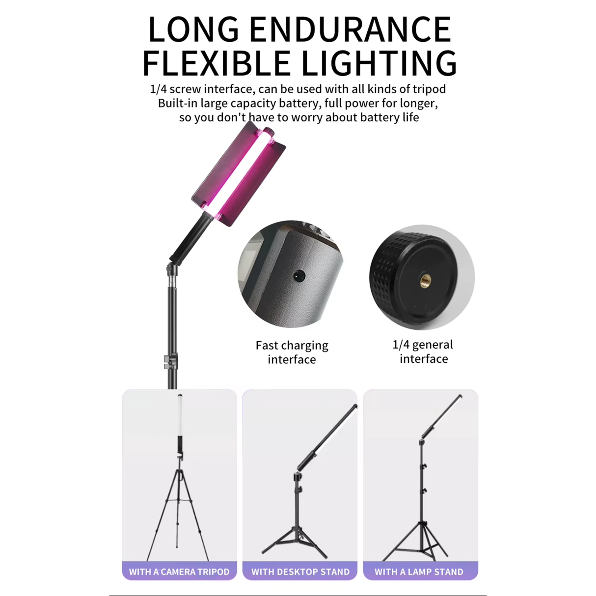 Portable Handheld RGB LED Photography Light