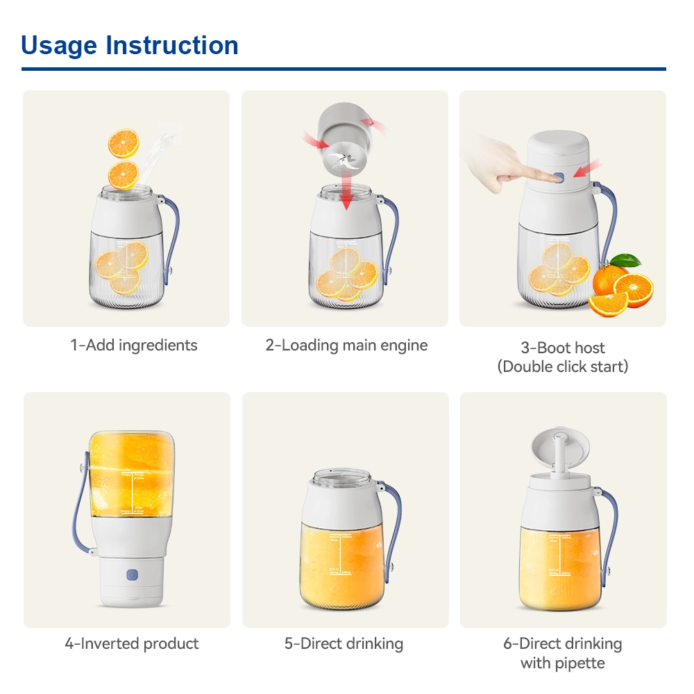 Portable Juice Blender Machine 1L