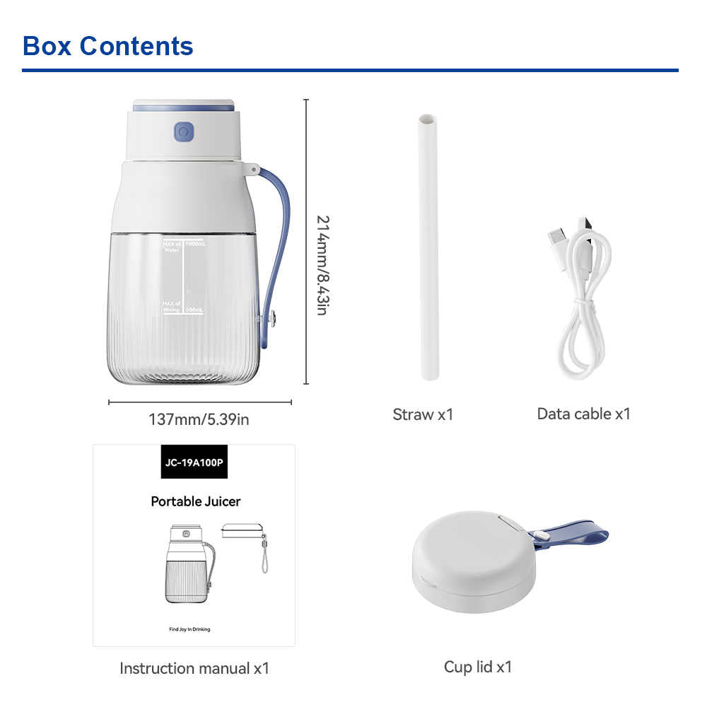 Portable Juice Blender Machine 1L