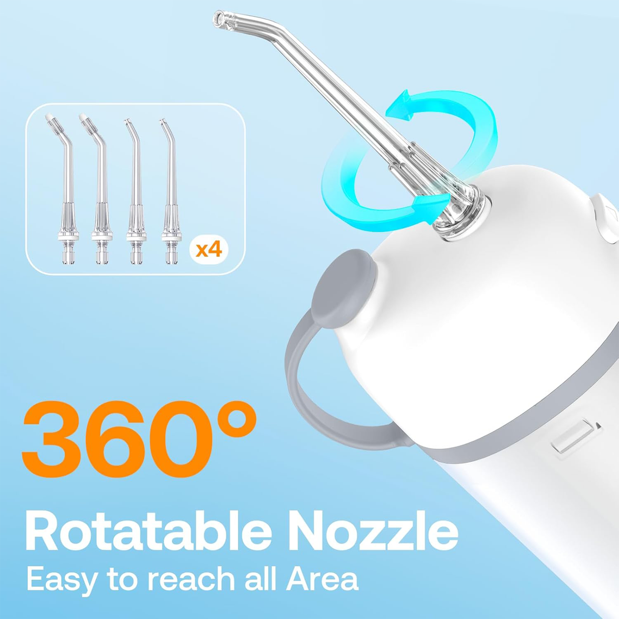 Portable P1 Water Flosser with Collapsible Tank by BITVAE