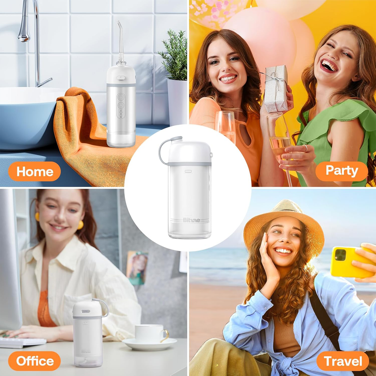 Portable P1 Water Flosser with Collapsible Tank by BITVAE