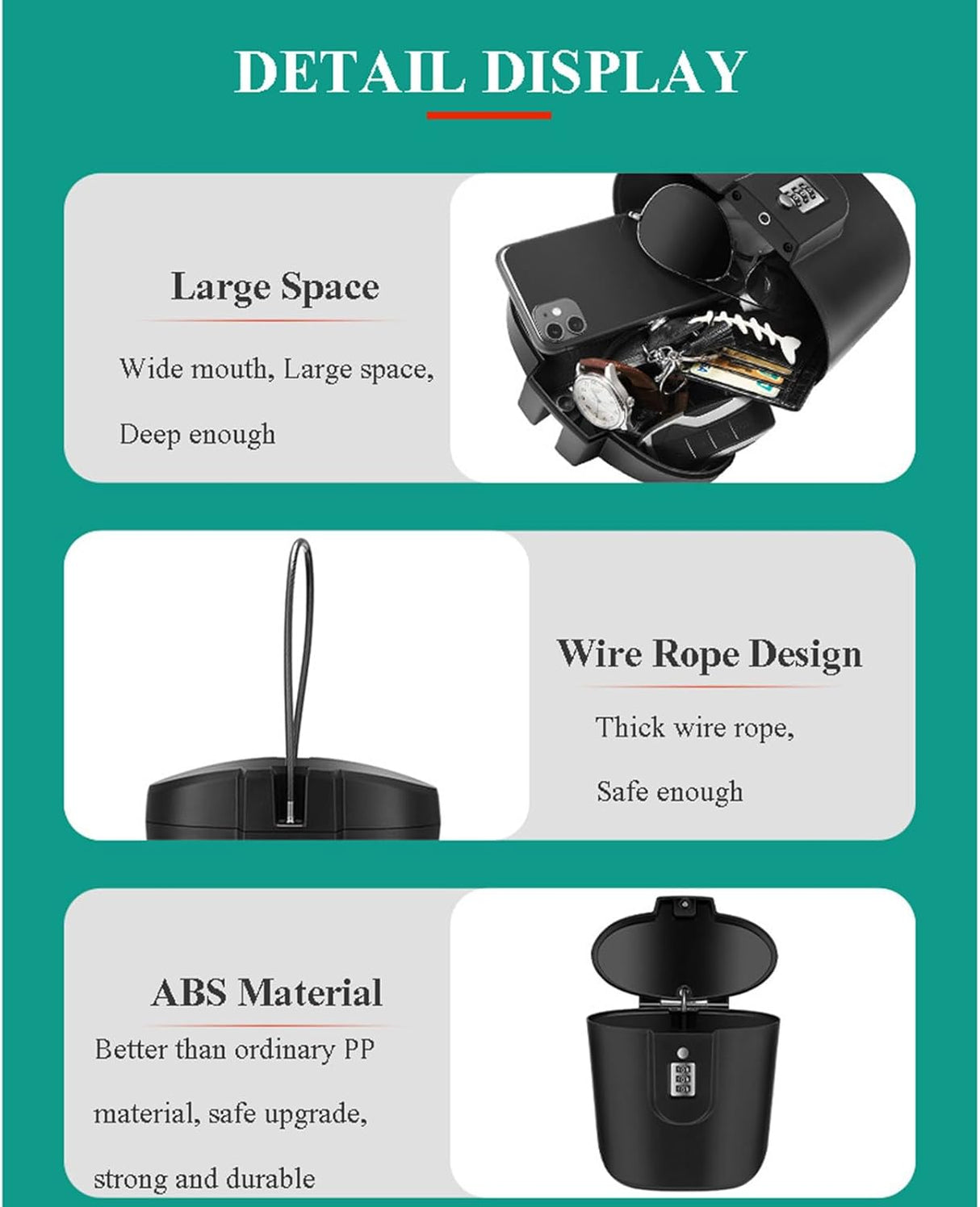 Portable Safe Box - Combination Security Case Lock Box with Code | Safe Box | Tradeo Shopping
