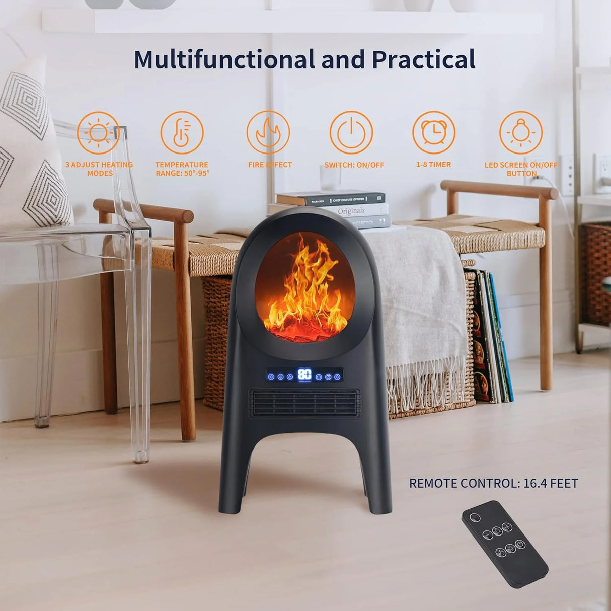Electric Space Heater Fan 2000W ST-4091 by WINNING STAR
