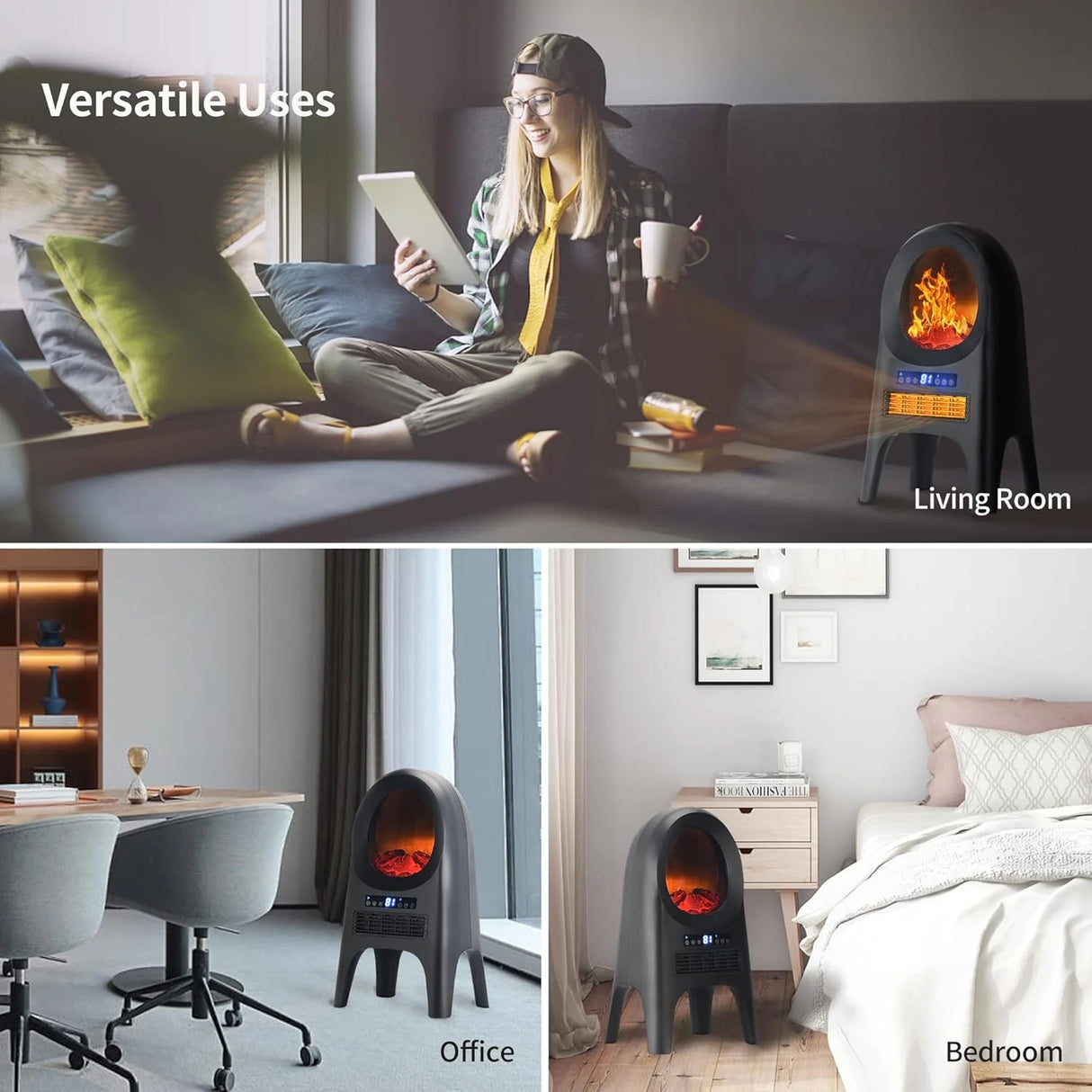 Electric Space Heater Fan 2000W ST-4091 by WINNING STAR