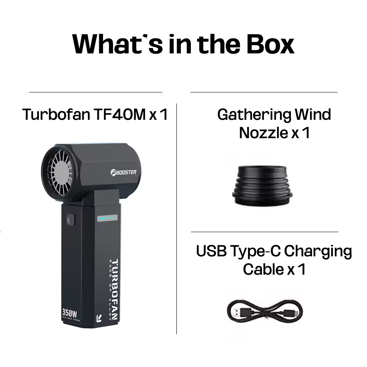 Powerful 4-Speed Mini Turbo Fan 350W by BOOSTER