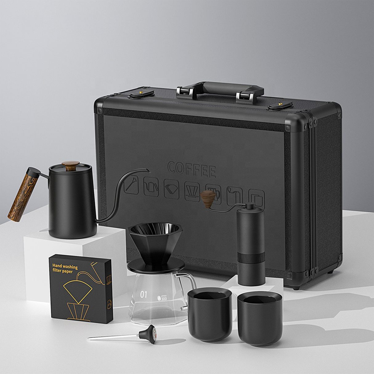 Premium Coffee Hand Brewing Set with Precision Scale
