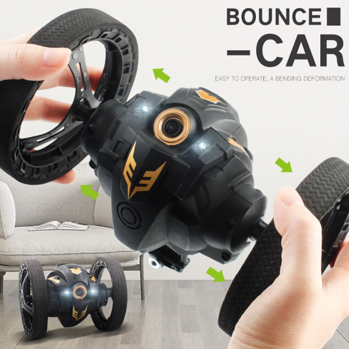RC Stunt Car with 360° Rotation, Jumping & HD Camera
