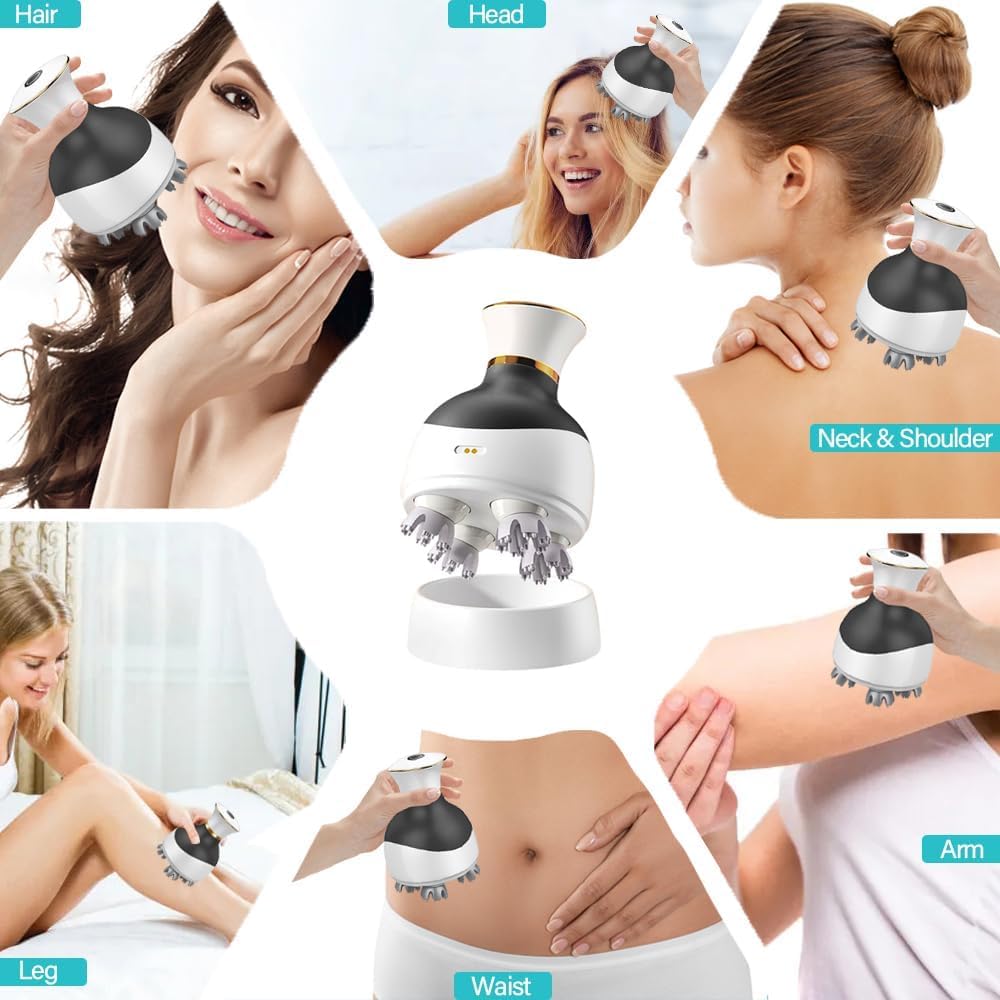 Rechargeable Deep Kneading Scalp Massager - 3D Head Massager B27
