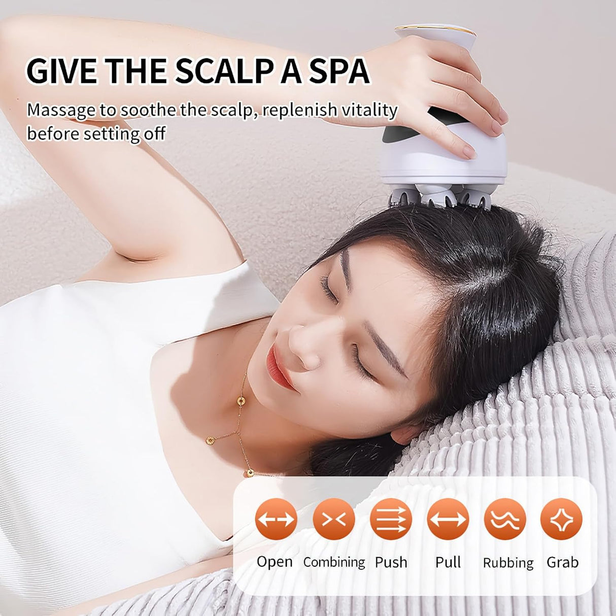 Rechargeable Deep Kneading Scalp Massager - 3D Head Massager B27