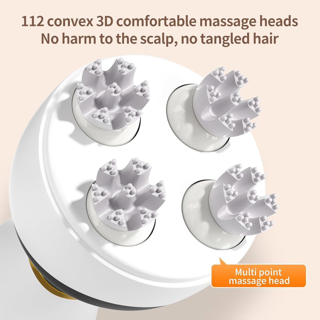 Rechargeable Deep Kneading Scalp Massager - 3D Head Massager B27