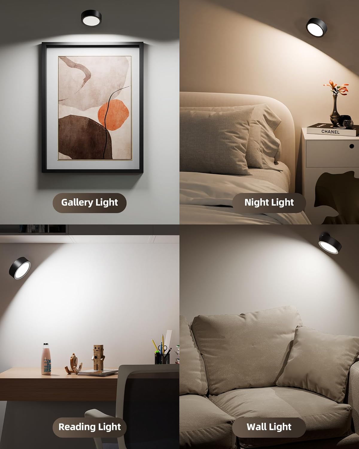 Rechargeable LED Wall Mounted Light (3 Pack) by EZVALO | Under Cabinet LED Light | Tradeo Shopping