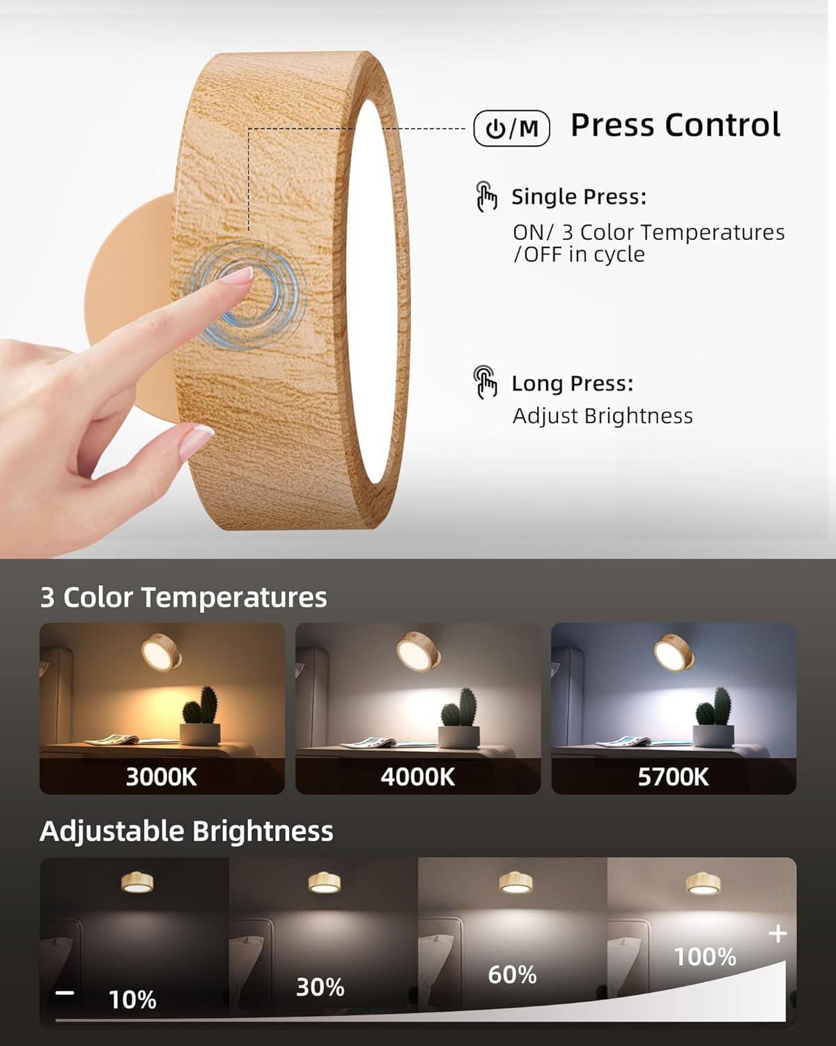 Rechargeable LED Wall Mounted Light (3 Pack) by EZVALO | Under Cabinet LED Light | Tradeo Shopping