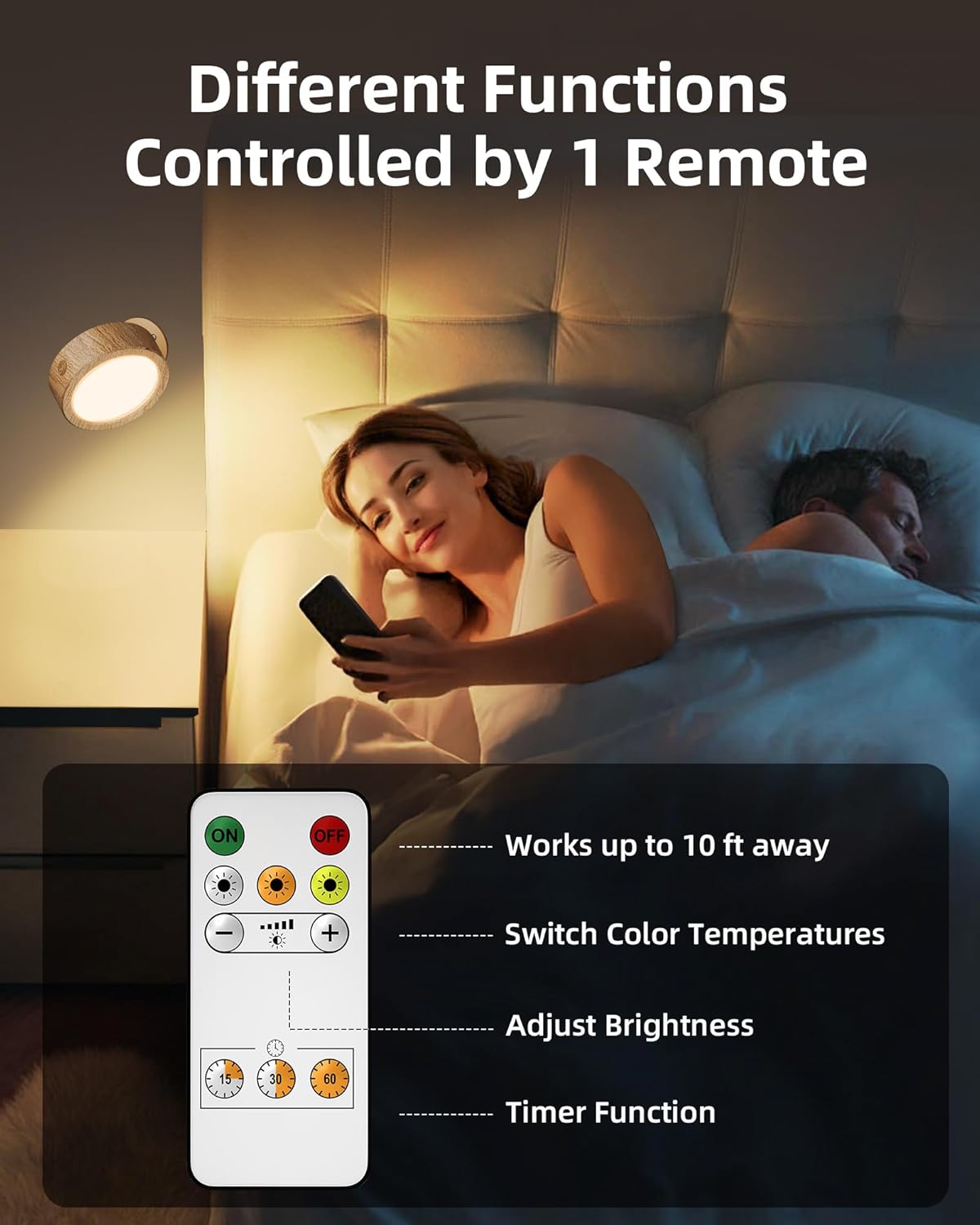 Rechargeable LED Wall Mounted Light (3 Pack) by EZVALO | Under Cabinet LED Light | Tradeo Shopping