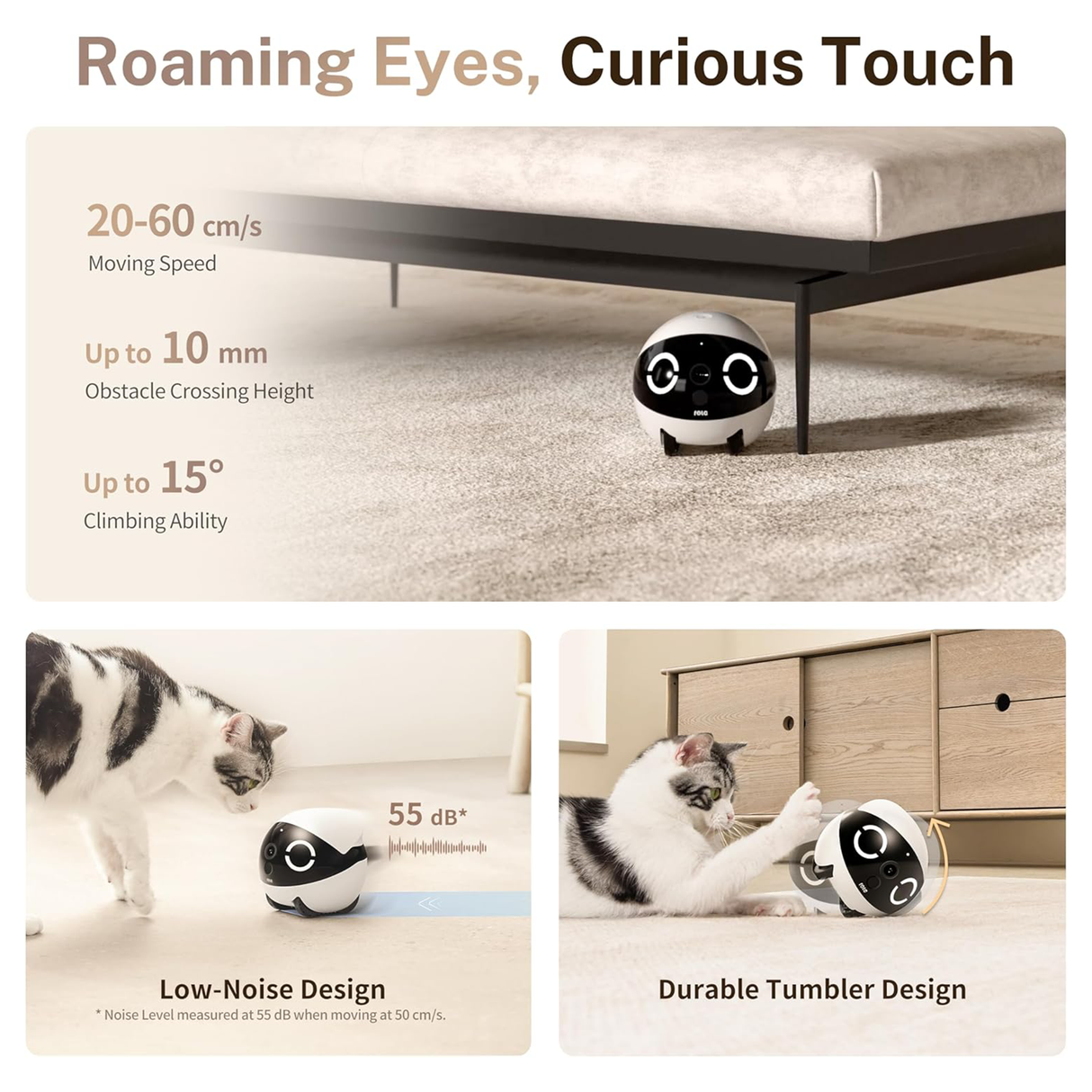 Rola Mini 2K Robot Camera for Pets with Mobile App by ENABOT