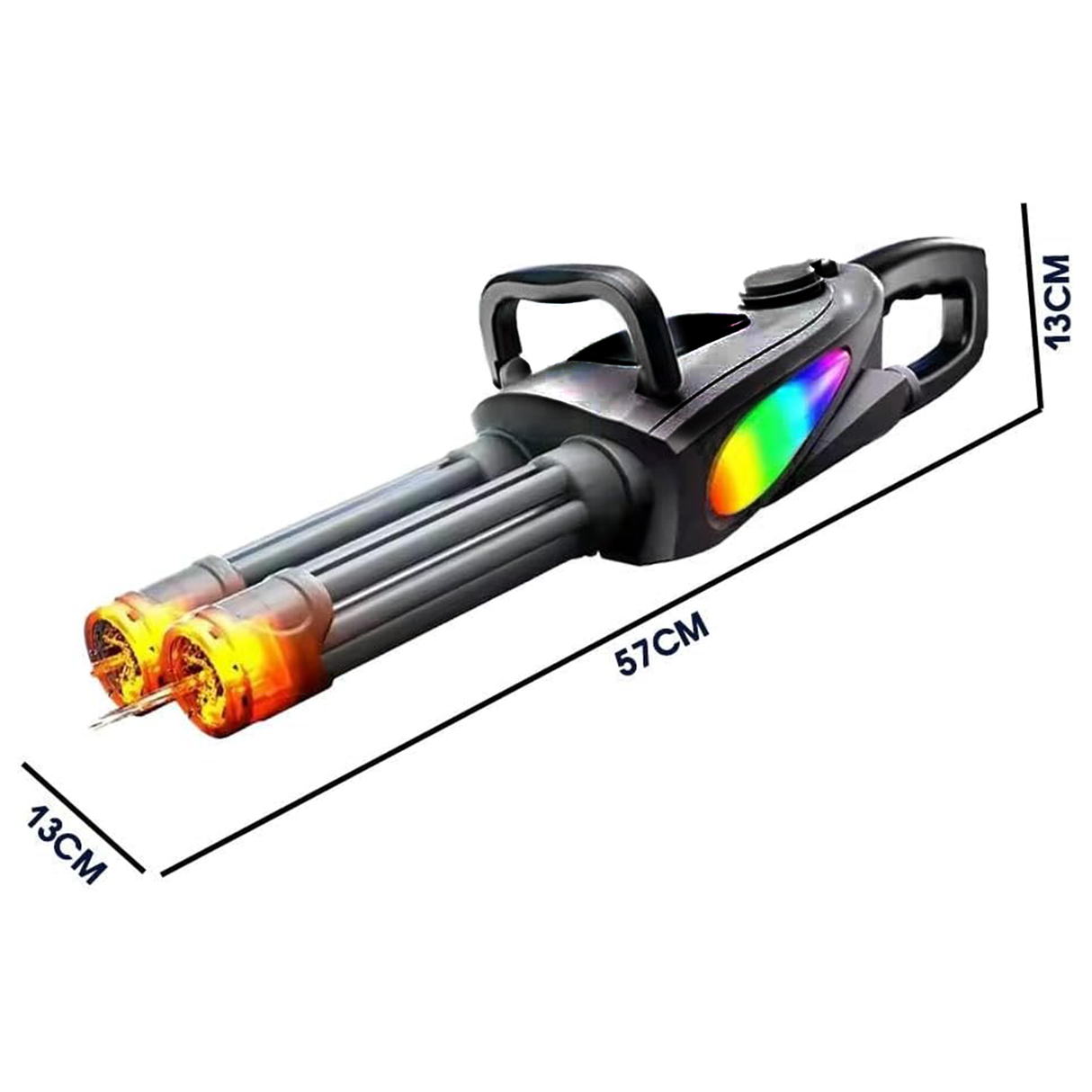 Rotary Barrel Water Gun with LED Light & Modular Battery
