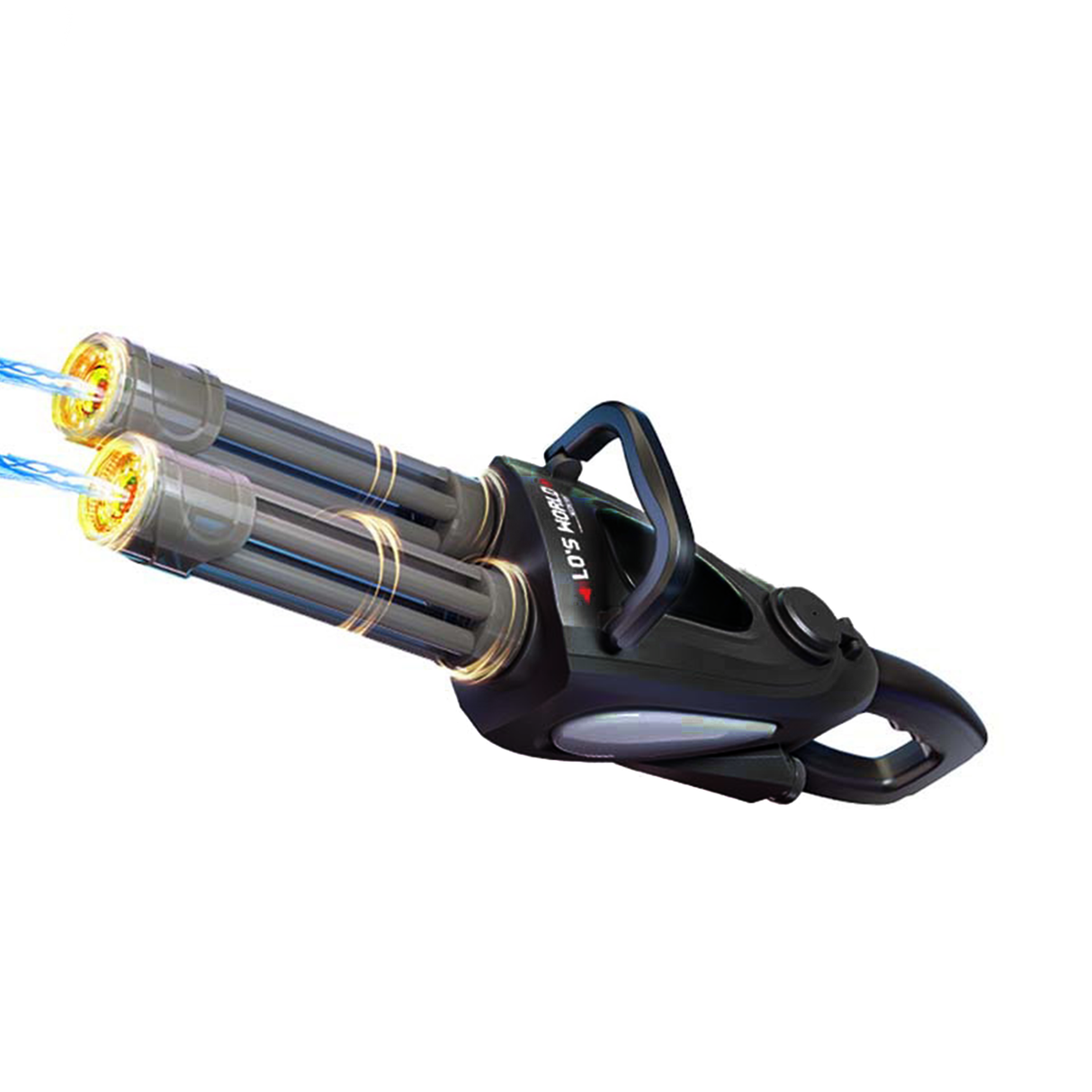 Rotary Barrel Water Gun with LED Light & Modular Battery