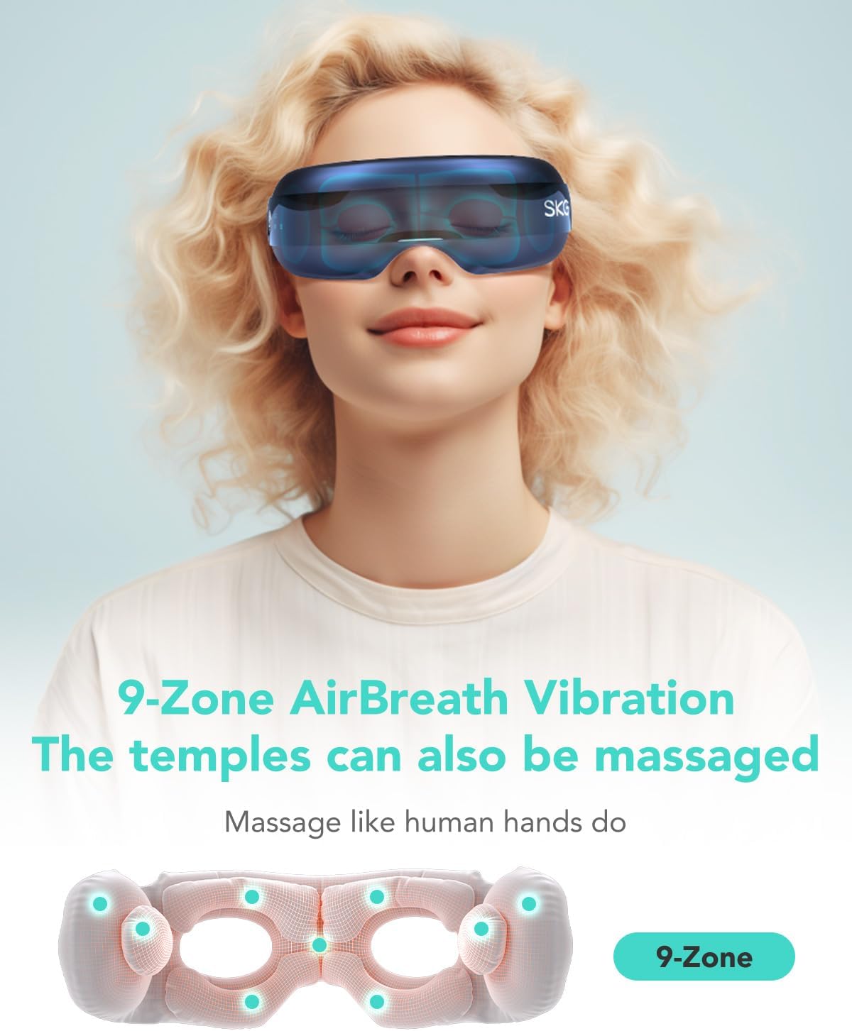 E3 PRO Heat Eye Massager with Speaker by SKG