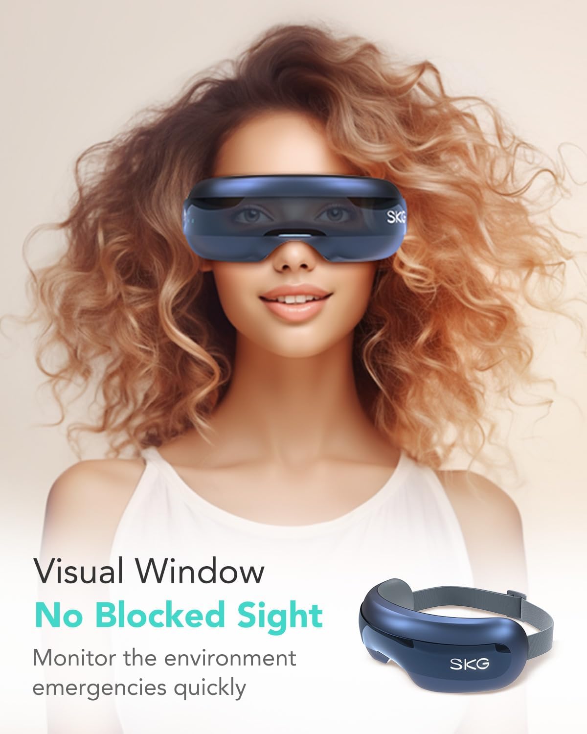 E3 PRO Heat Eye Massager with Speaker by SKG