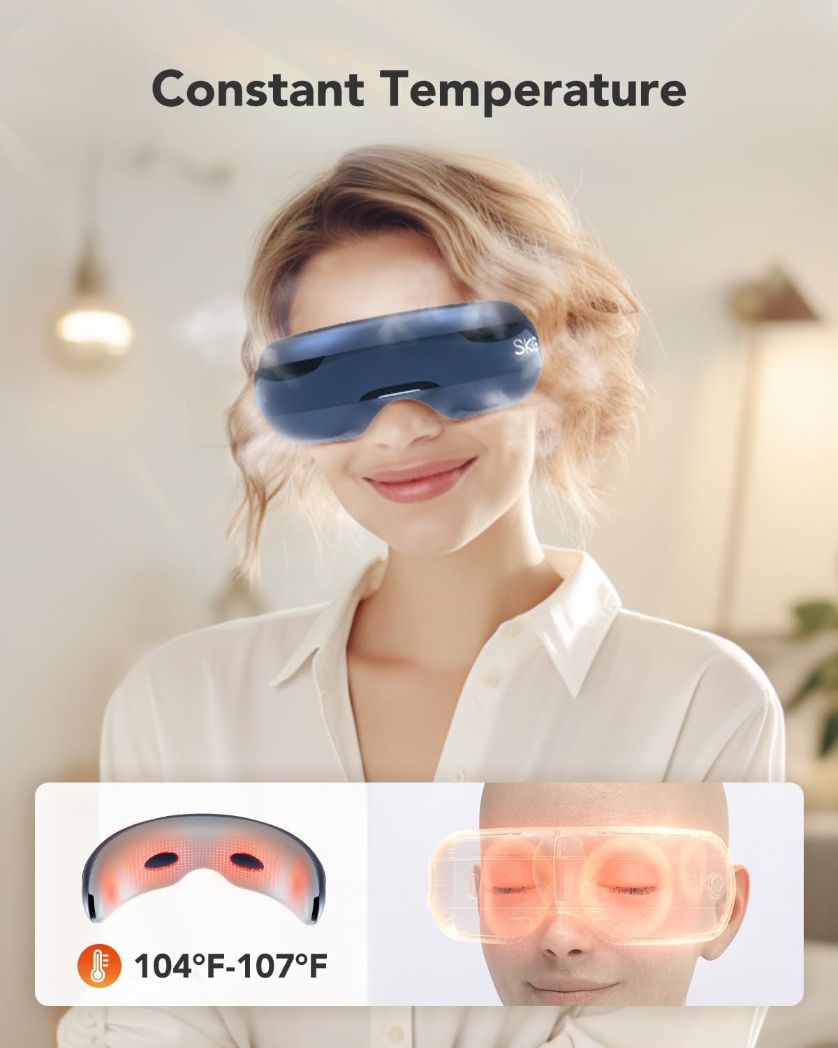 E3 PRO Heat Eye Massager with Speaker by SKG