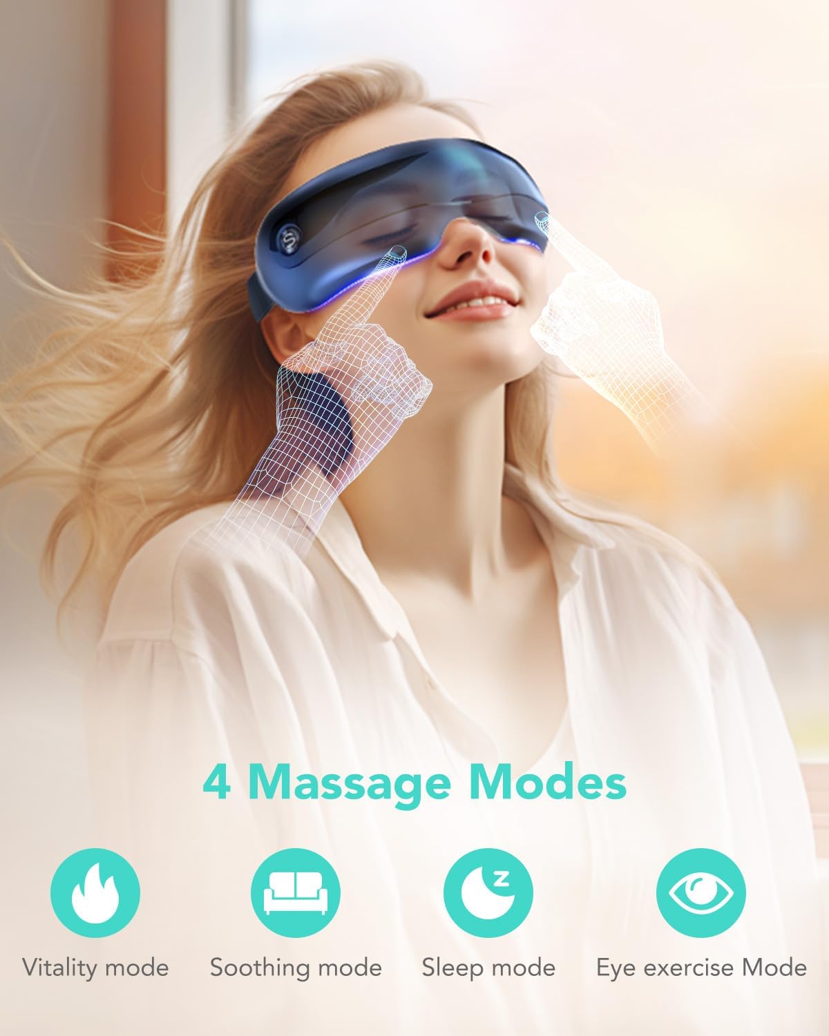 E3 PRO Heat Eye Massager with Speaker by SKG