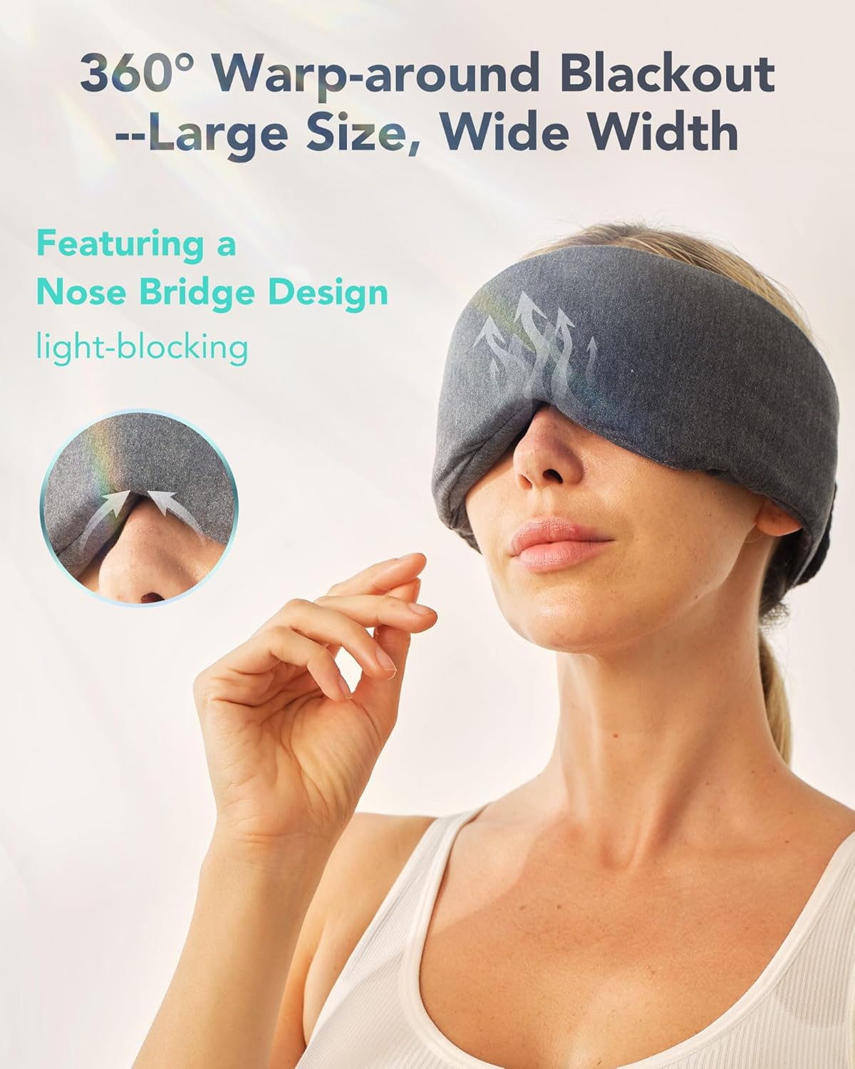 RESTore Pro Sleep Mask - 100% Light Blackout for Men Women by SKG