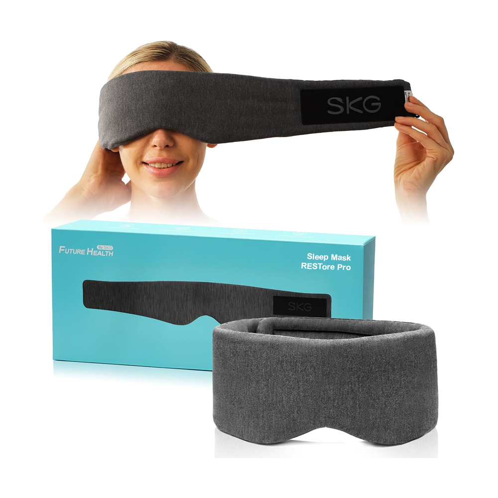 RESTore Pro Sleep Mask - 100% Light Blackout for Men Women by SKG