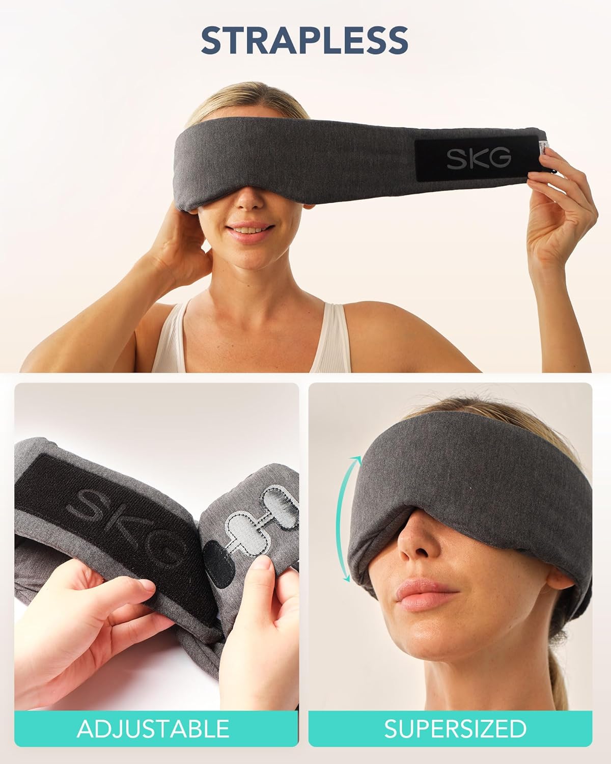 RESTore Pro Sleep Mask - 100% Light Blackout for Men Women by SKG