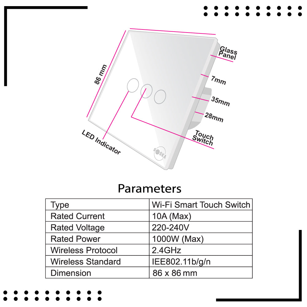 Smart Light Switch SJ-01 by | Smart Switch | Tradeo Shopping