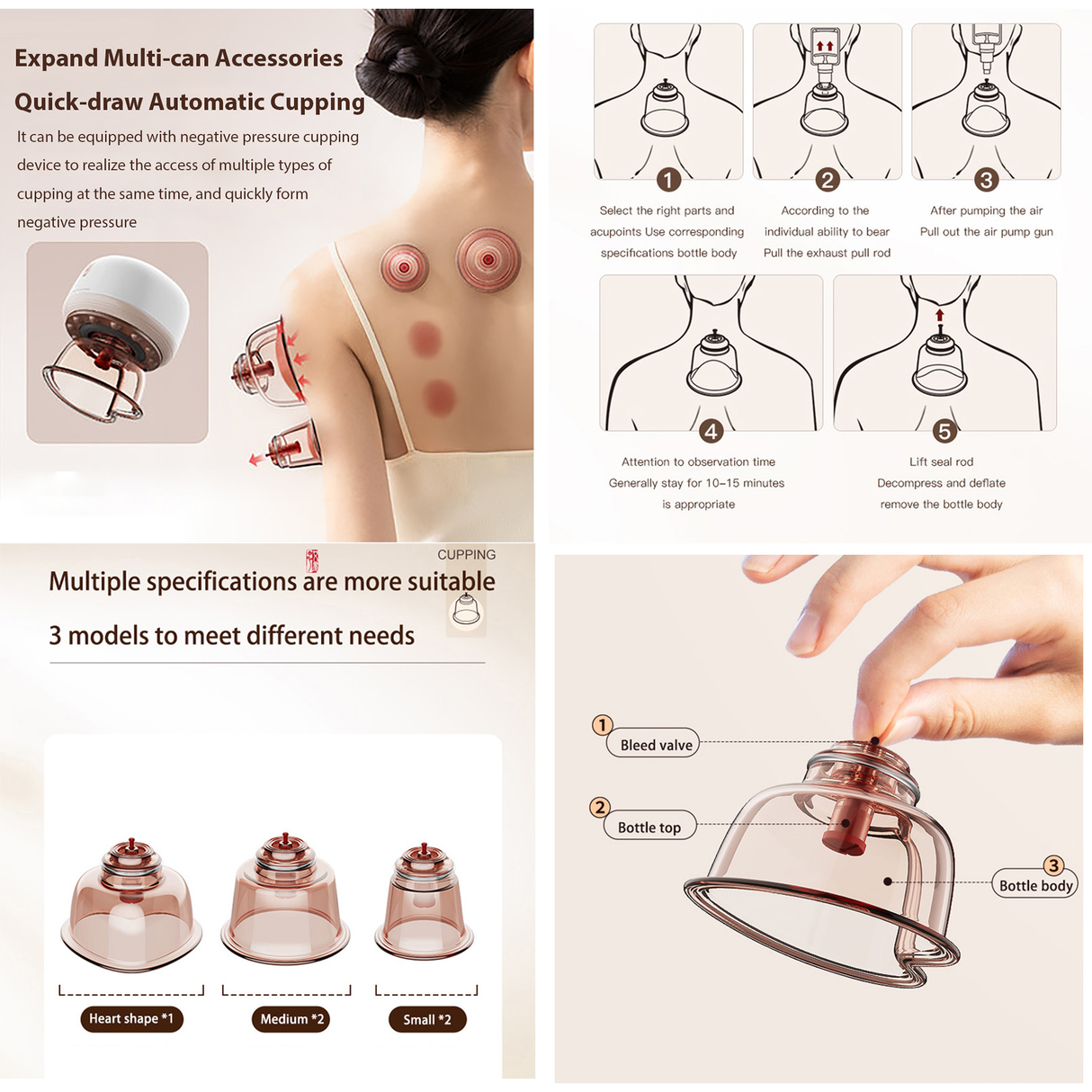 Smart Cupping Therapy Kit Automatic and Manual Set by TechLove