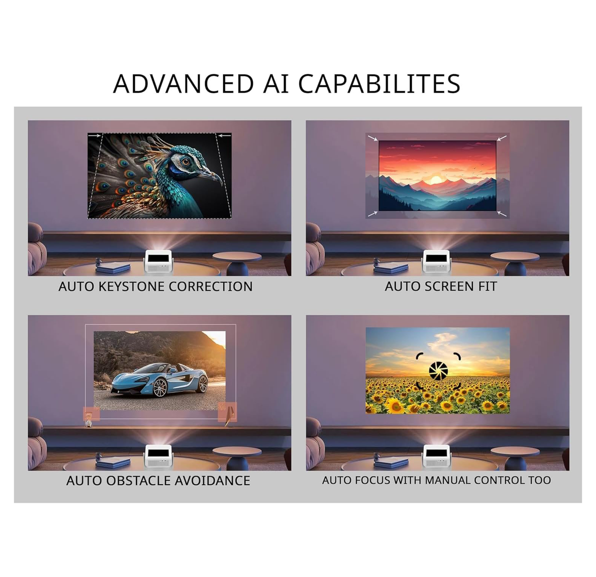 Touch Screen Tablet Projector Full HD 1080p