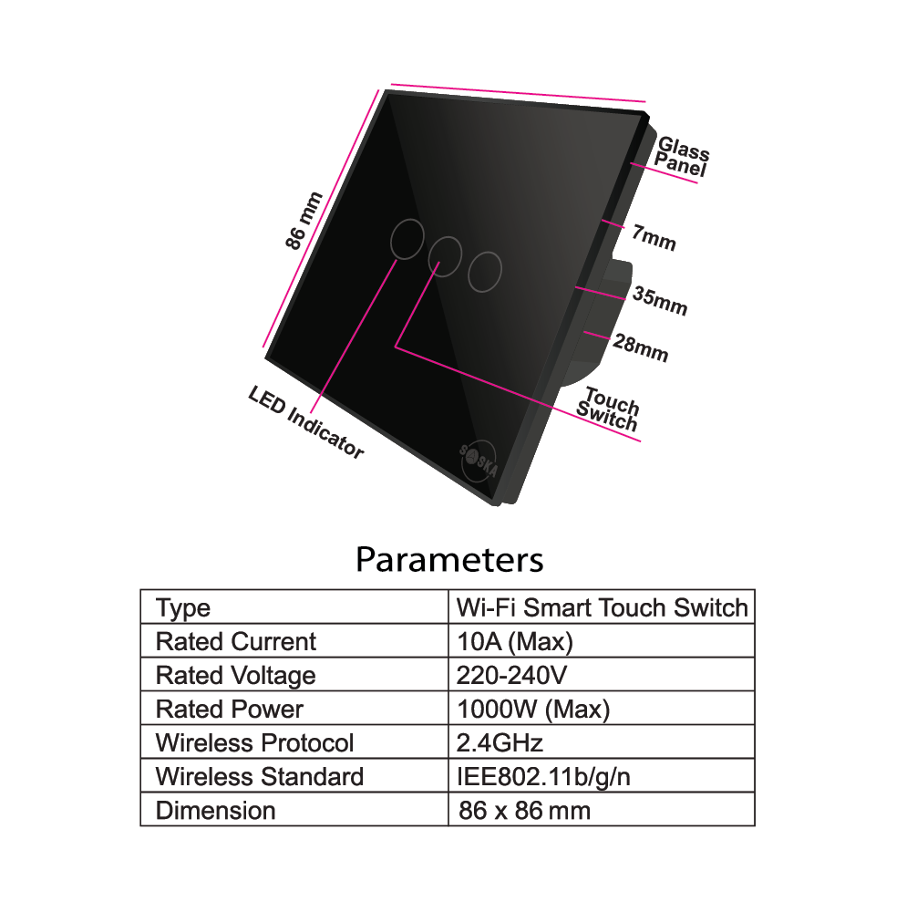 Smart Light Switch SJ-01 by | Smart Switch | Tradeo Shopping