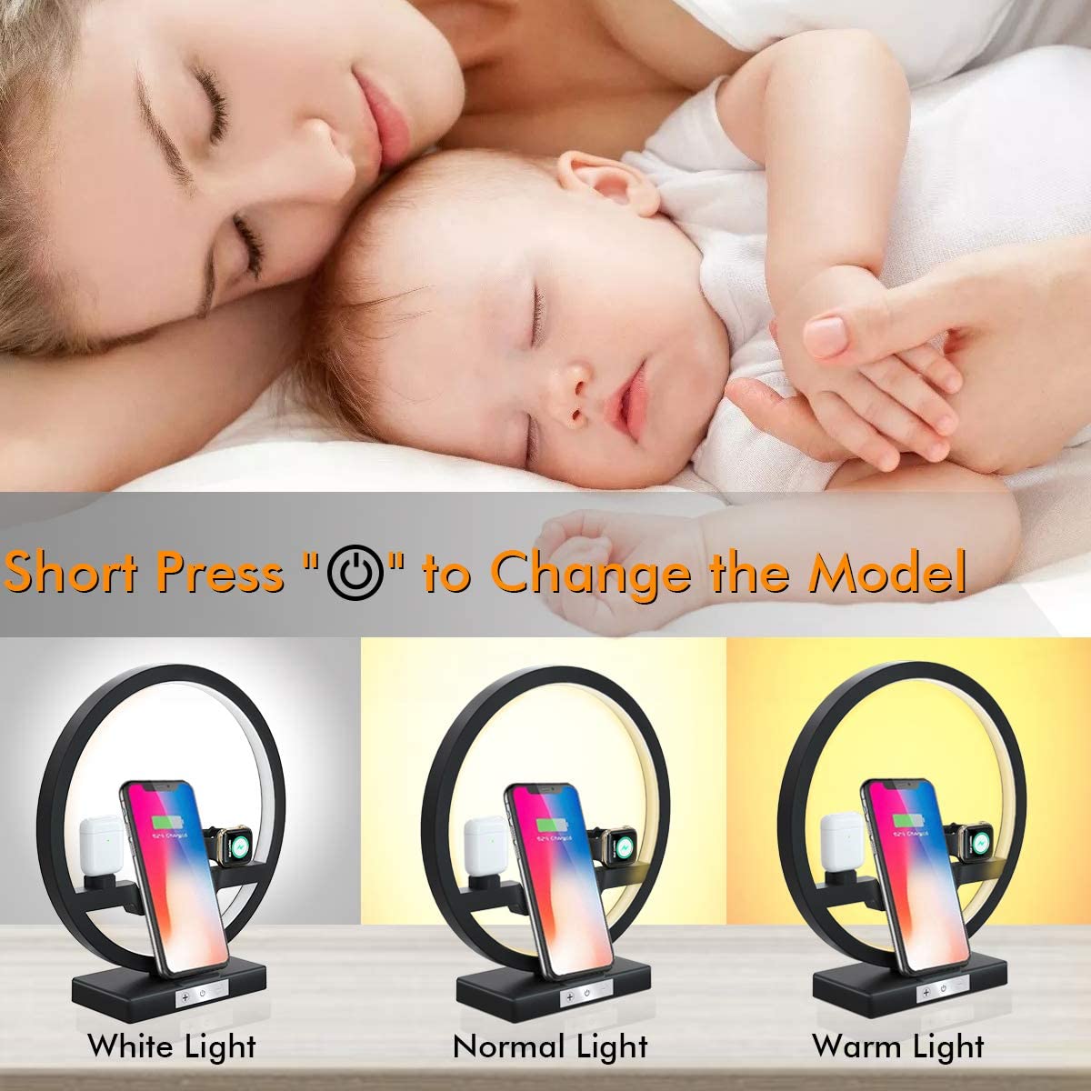 Multi Function Phone Stand 3 in 1 With Lamp
