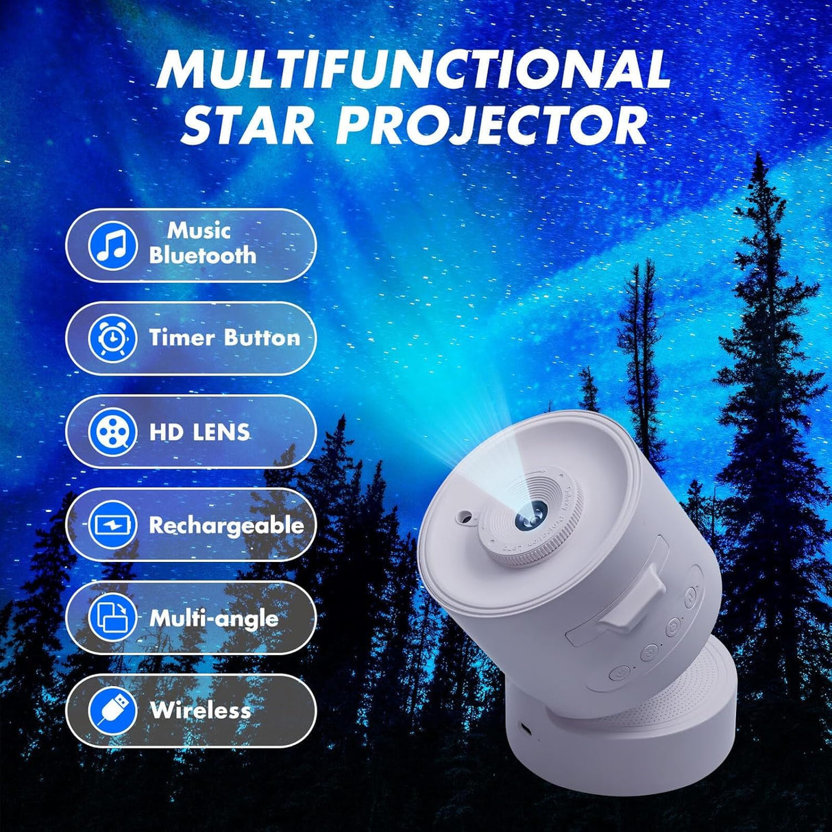 Star Vision Projector S02 Table Lamp and Speaker