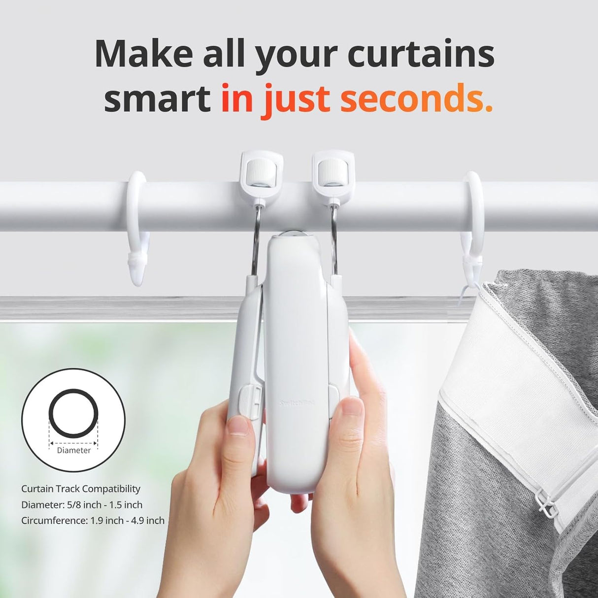 Curtain 3 Rod Smart Automatic Curtain Opener by SwitchBot