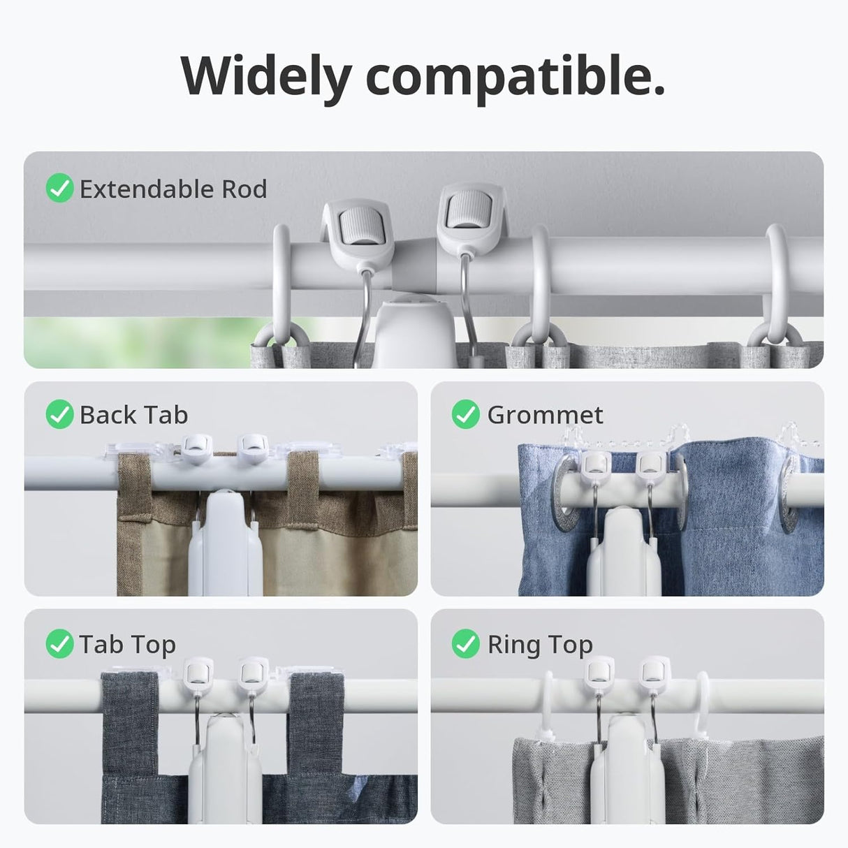 Curtain 3 Rod Smart Automatic Curtain Opener by SwitchBot