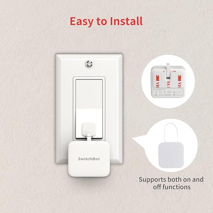 Smart Button S1 for Switch On/Off (White) by SwitchBot