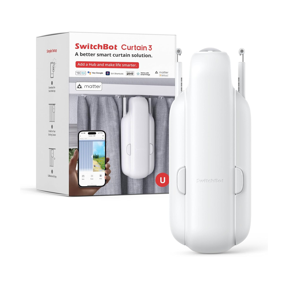 Curtain 3 U Rail- Smart Automatic Curtain Opener by SwitchBot