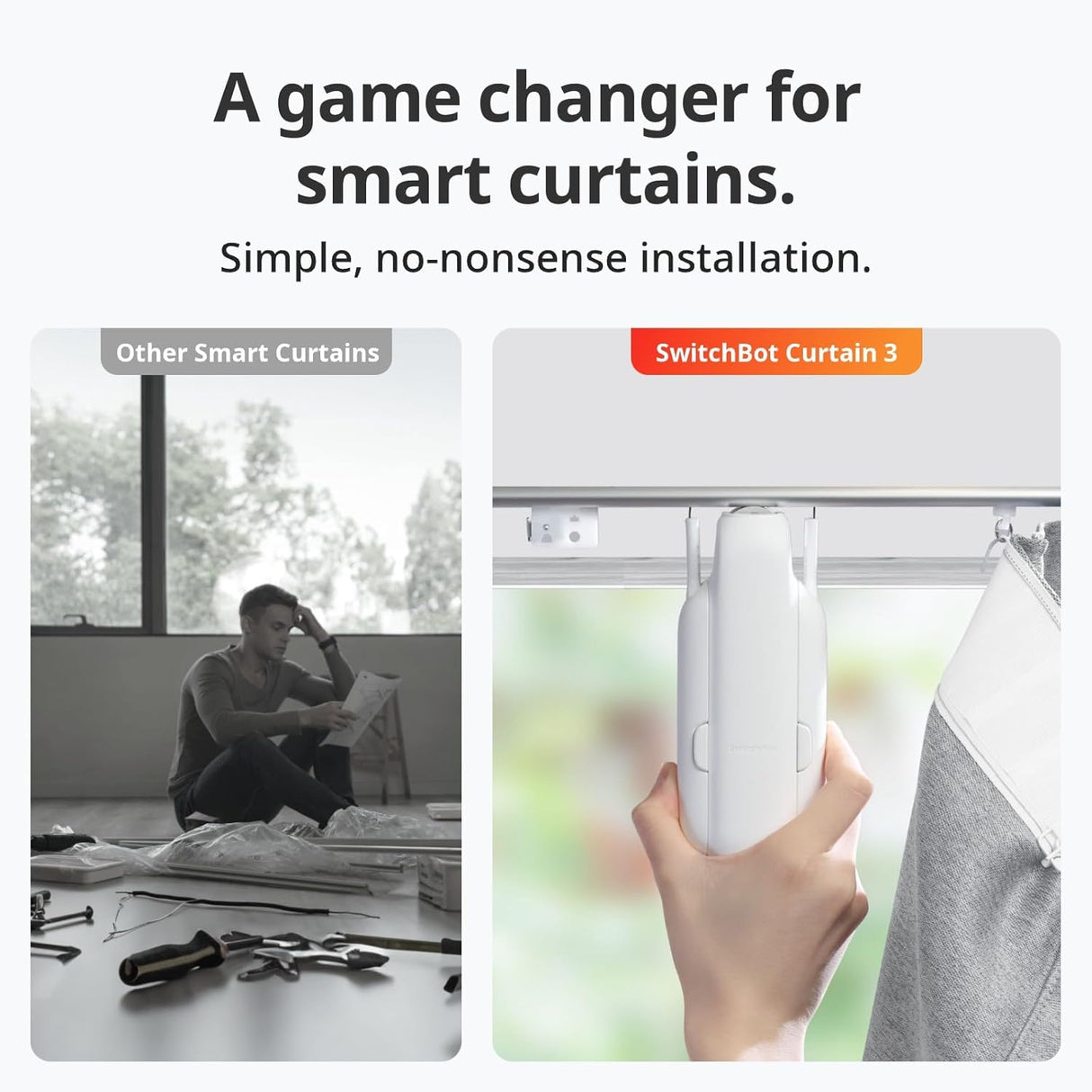 Curtain 3 U Rail- Smart Automatic Curtain Opener by SwitchBot