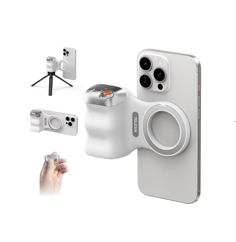 DSLR Style Magnetic Phone Camera Grip with Detachable Wireless Shutter by Telesin