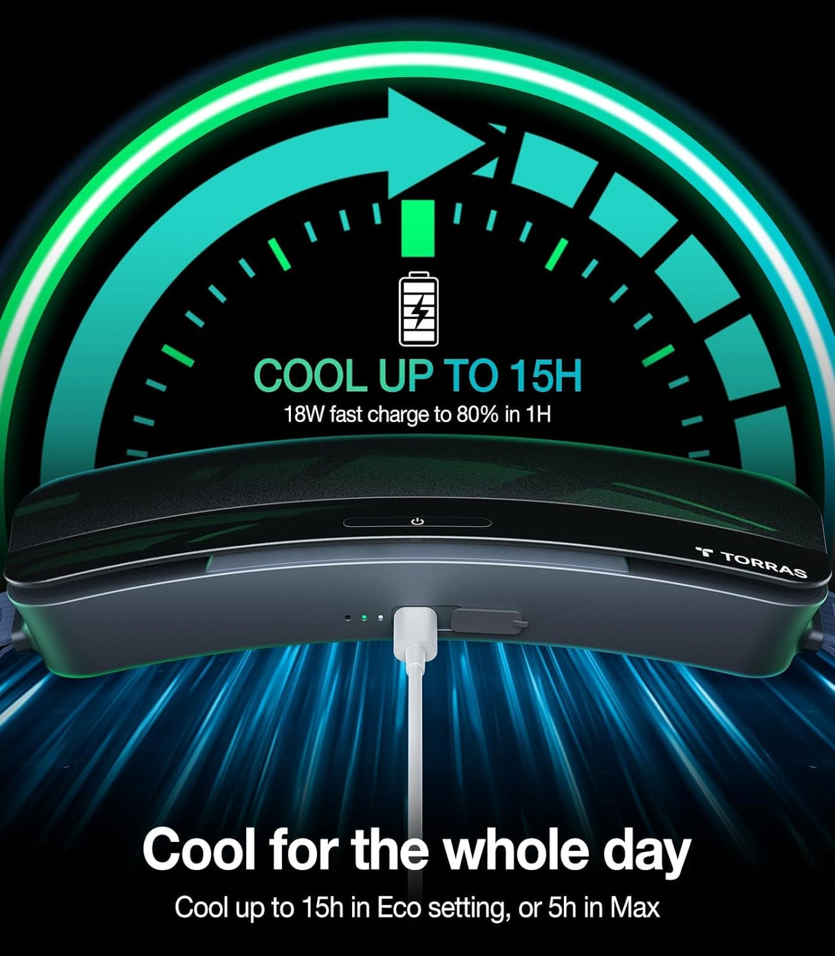 TORRAS COOLiFY ZONE Wearable Waist Belt Fan