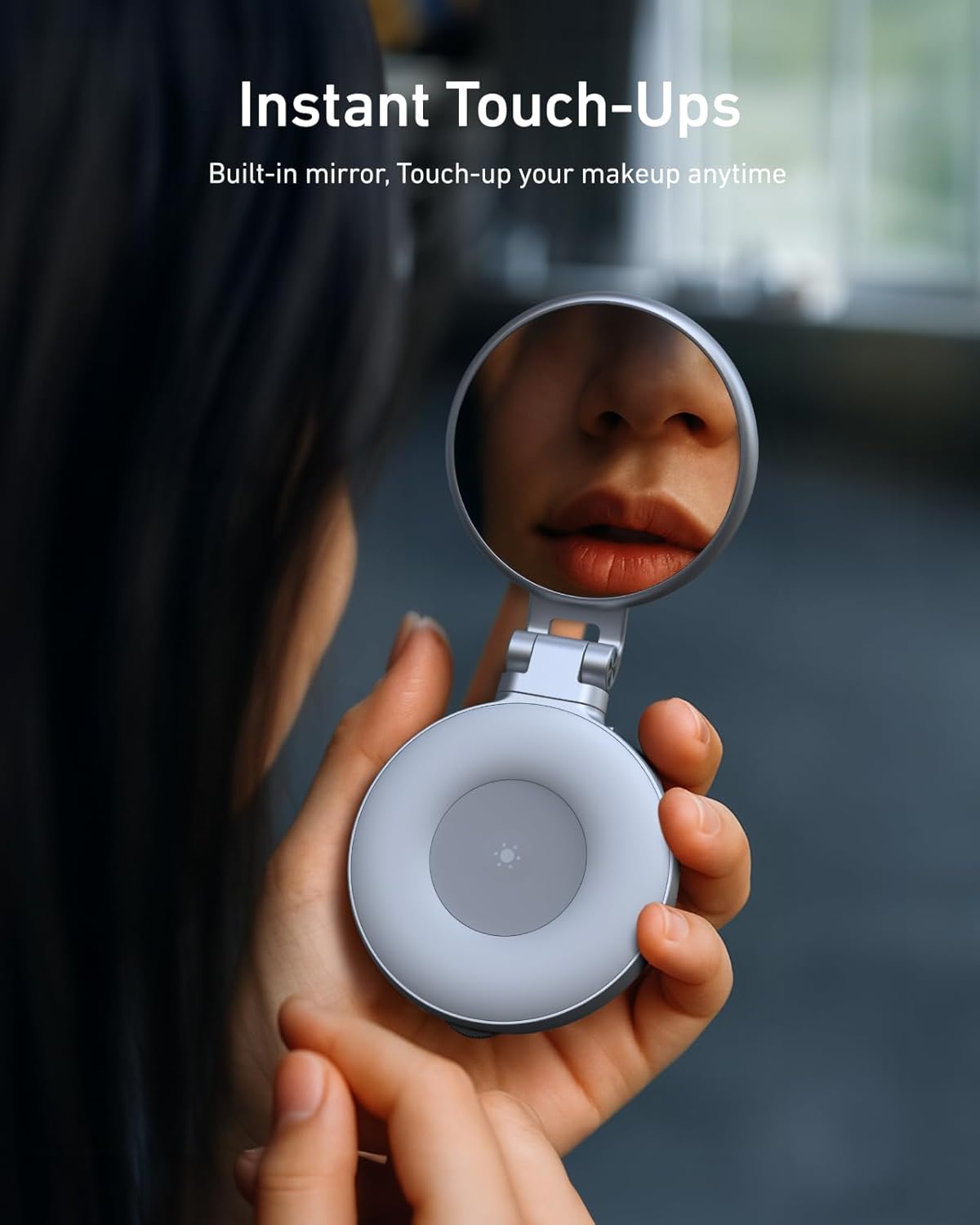 C03 Magnetic Selfie Ring Light with Mirror, 3 Color and Adjustable Height by Telesin