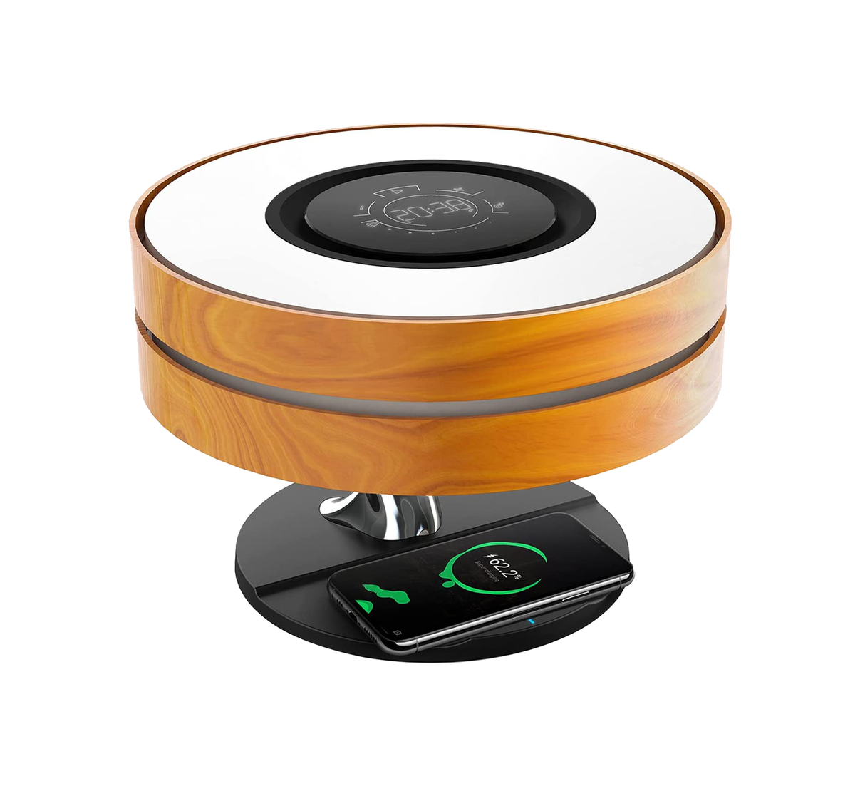 The Dawn Bedside Desk Lamp with Wireless charger and speaker