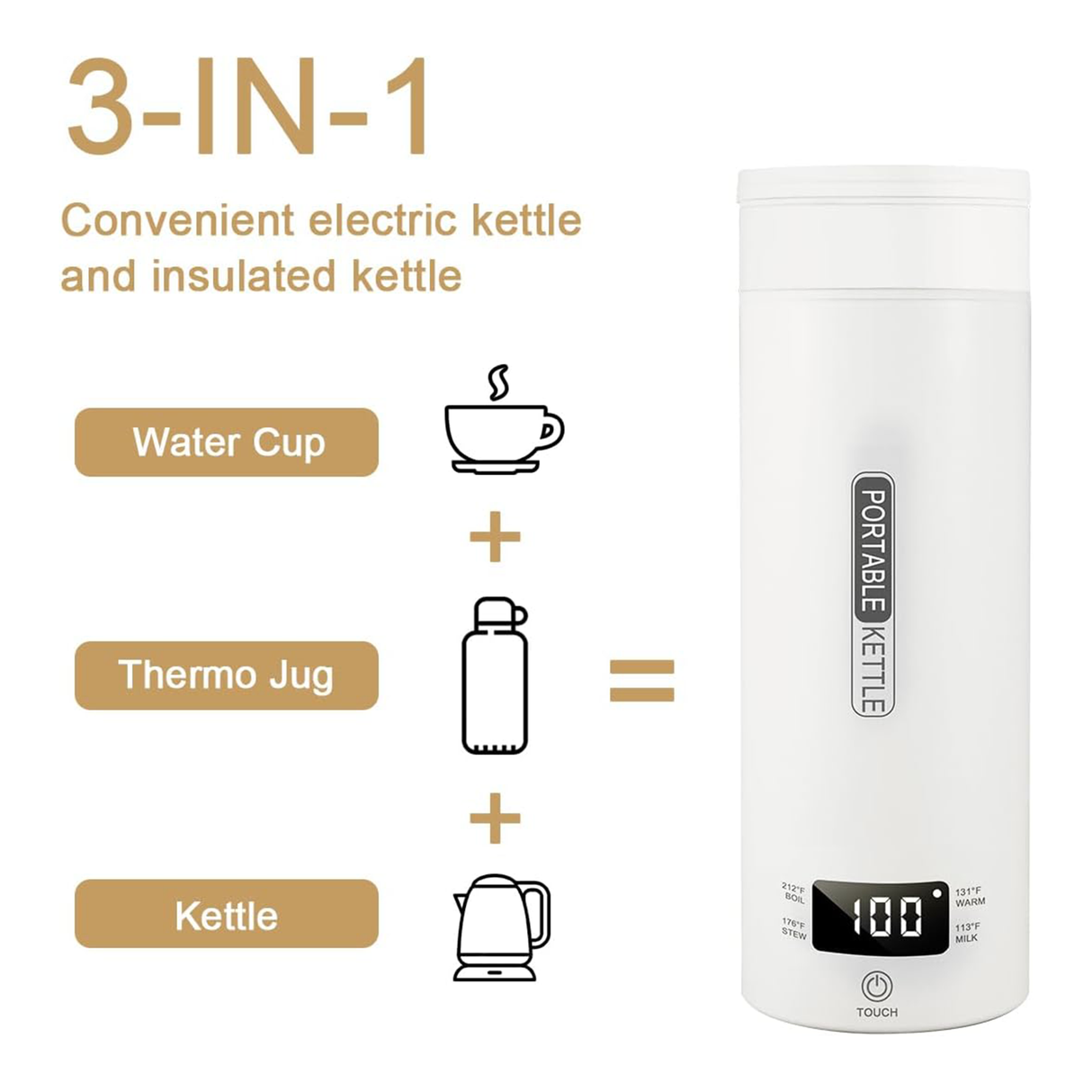 Travel Electric Kettle with Adjustable Temperature 450ML