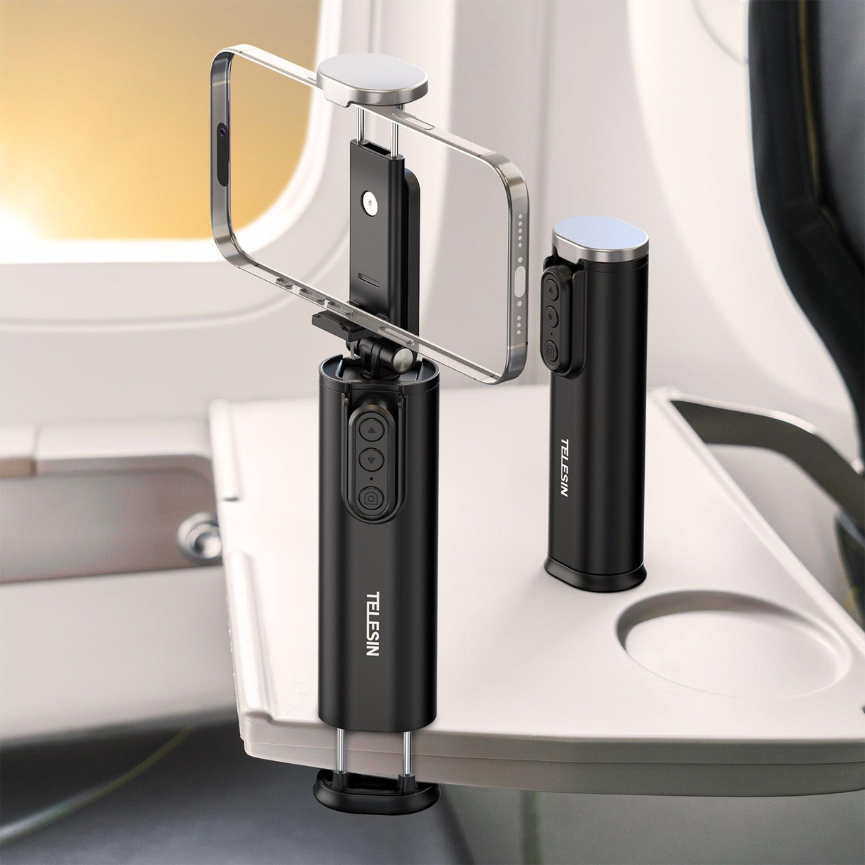 Travel Phone Holder – Foldable Clip with Tripod Mount by TELESIN