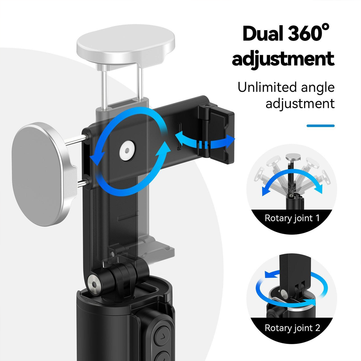 Travel Phone Holder – Foldable Clip with Tripod Mount by TELESIN